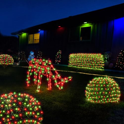 Christmas Lights Outdoor 200LED 8.4ft x 5.2ft Christmas Net Lights with 8 Modes