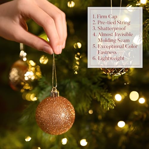 50ct Christmas Tree Decorations Ball Ornaments 2.36 Inches (50 Count)