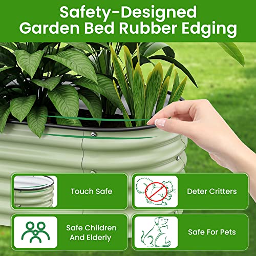 8 X 2 X 1.4 Ft Galvanized Raised Garden Bed