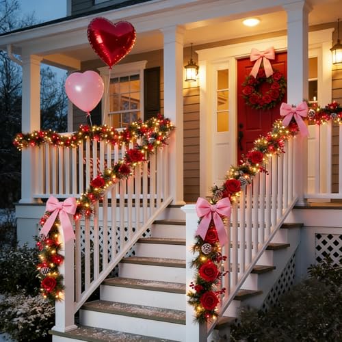 Red Warm Valentine's String Lights Indoor Outdoor Waterproof (100 Count)