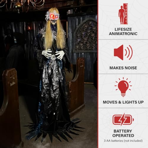 5.9 Ft. Animatronic Standing Masquerade Lady