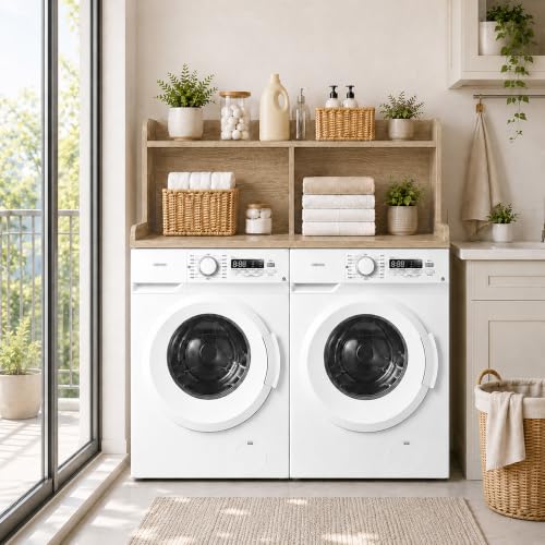 Washer Dryer Countertop with Extra Tall Shelf