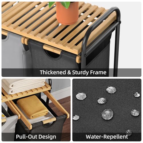 Laundry Hampers 3 Section