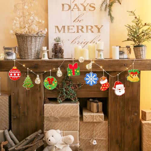 80PCS Wooden Christmas Ornaments to Paint (80 Count)