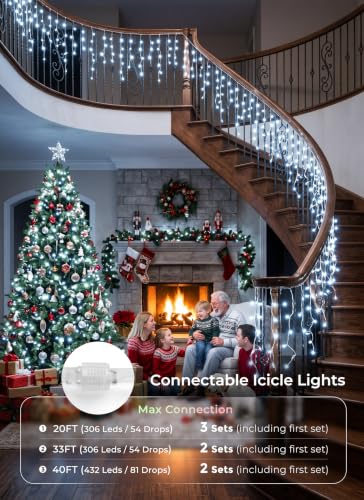 Christmas Icicle Lights Outdoor