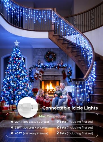 Icicle Outdoor Christmas Lights (40 Foot)