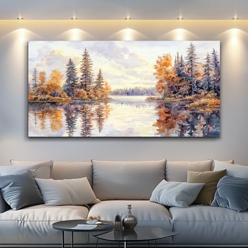 Abstract Ink Landscape Painting Wall Art Painting Modern Canvas Print Natural Landscape Art Pictures Living Room Dining Room Wall Decor Bedroom Office Home Decoration Aesthetics 20x40 In