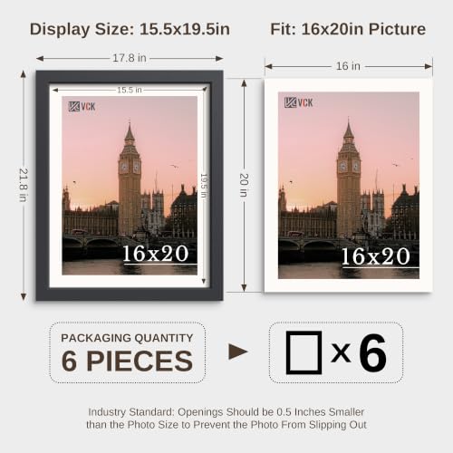 16x20 Picture Frame Set of 6 (6 Count)