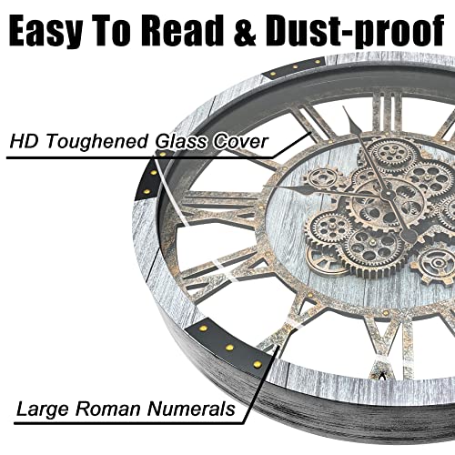 27" Original Moving Gears Wall Clock