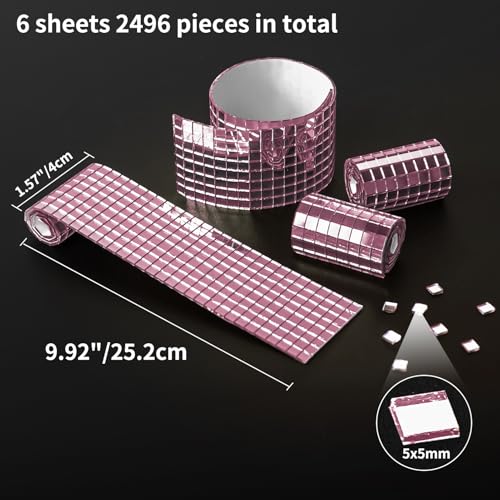 Mirror Mosaic Disco Tiles (6 Count)