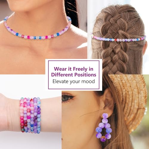 About 1200+ pcs 6mm Glass Beads Bracelet Making Kit (1200 Count)