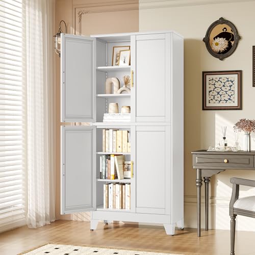 White Metal Storage Cabinet