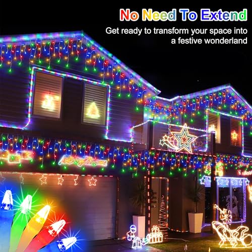 810 LED 82FT Christmas Icicle Lights