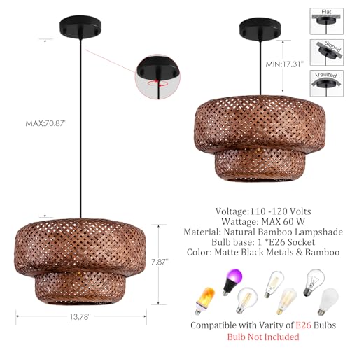 TeruTeru Ji Kaikang Bamboo Pendant Light