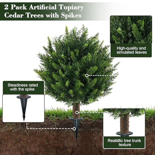 2 Pack UV Resistant Fake Bushes (2 Count)