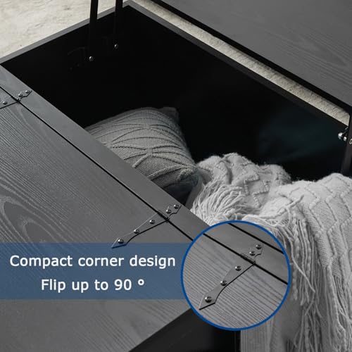 Black Coffee Table with Storage