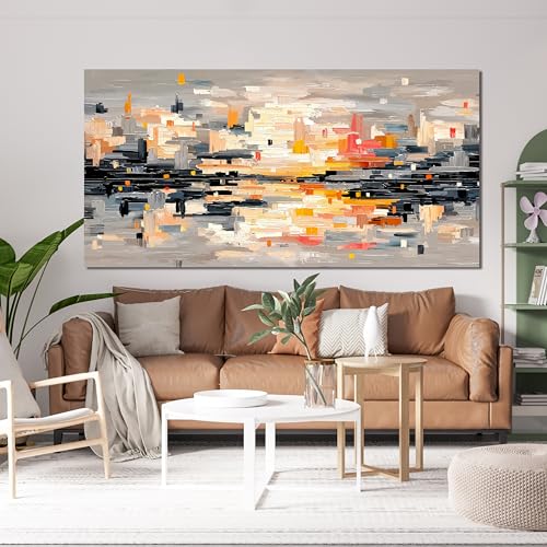 Abstract Wall Art Decor Large Wall Art for Living Room Abstract Canvas Art Wall Decor Modern Colorful Wall Art Prints Canvas Wall Art Pictures Artwork for Walls Bedroom Office Decor 24" X 48"