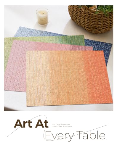 Woven Vinyl Fall Placemats Set of 4 (4 Count)
