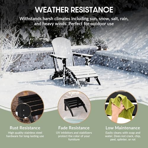 Outdoor Patio Adirondack Ottoman Foot Rest
