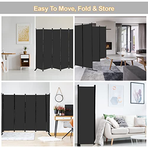 4 Panel Room Divider 6Ft Tall Indoor Foldable Privacy Screen wall
