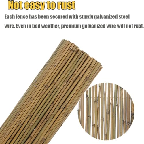3Ft High x 8Ft Long x 0.7In D Bamboo Screen (24 Sq Ft)