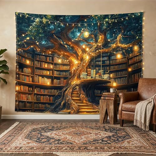 Fantasy Library Tapestry For Classroom