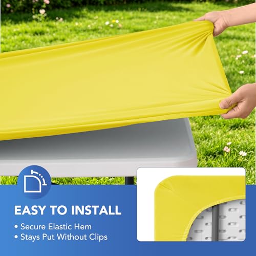 Fitted Tablecloth for 8 Foot Rectangle Tables (6 Count)