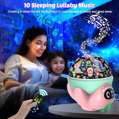 Dinosaur Night Light Projector for Kids Pink Dino Toys for Boys
