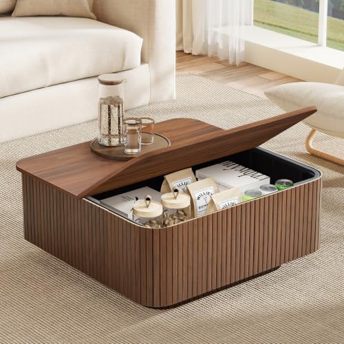 31.5" Square Coffee Table with Storage