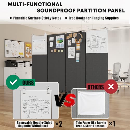 4 Panel Soundproof Room Divider W