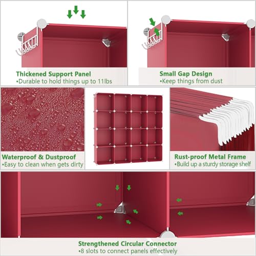 16 Cube Storage Organizer Cube Shelves Units Storage Cubes