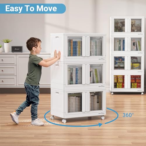 400Qt Stackable Storage Bins with Lids (4 Count)