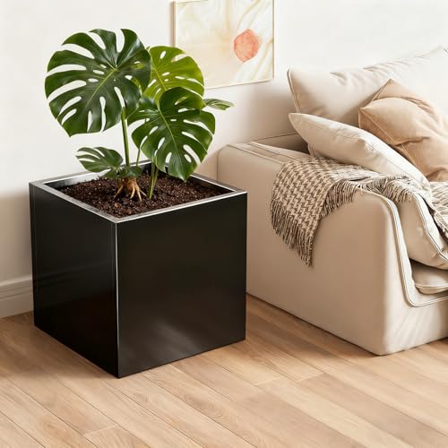 Metal Planter Box for Outdoor Plants 26" L x 26" W x 26"