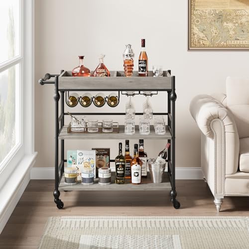 Bar Cart with Wheels