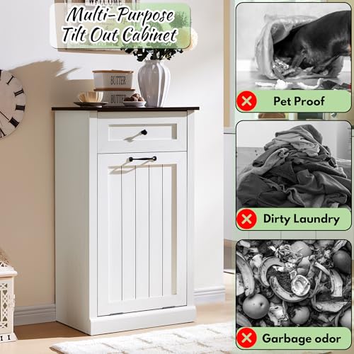 Tilt Out Laundry Hamper Cabinet