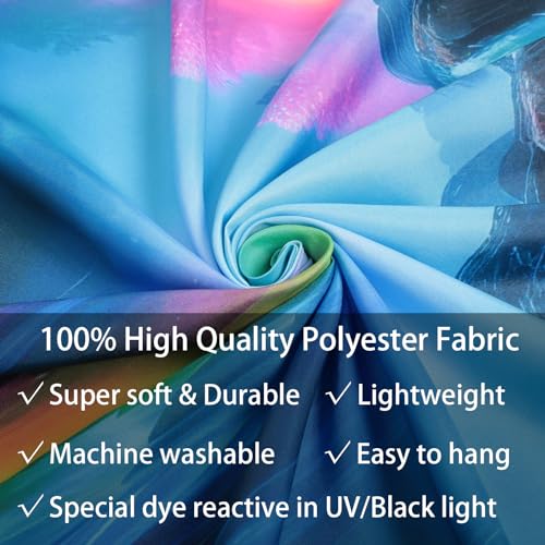 Blacklight Waterfall Planet Tapestry