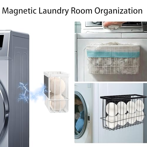 Magnetic Shelf Fridge Basket Bin for Whiteboard Washer Dryer Locker Cabinet