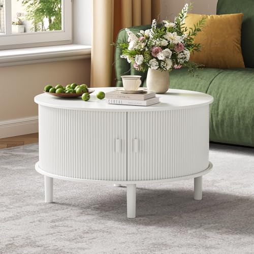 Round Coffee Table with Storage