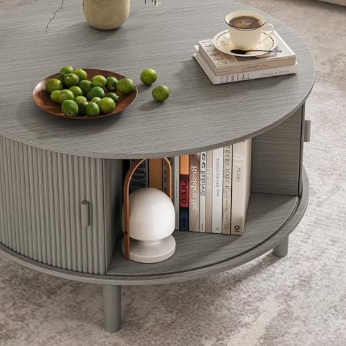 Round Coffee Table with Storage