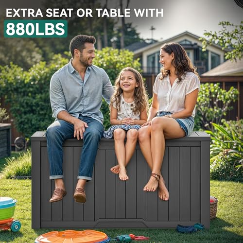 240 Gallon Extra Large Outdoor Storage Deck Box