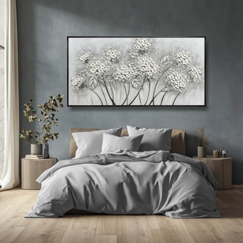 Large Artwork Flowers Oil Painting Modern Home Decorations Floral Canvas Pictures for Living Room Bedroom Kitchen Office 29" x 58"