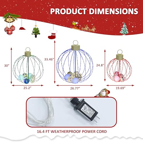 Outdoor Christmas Decorations (3 Count)