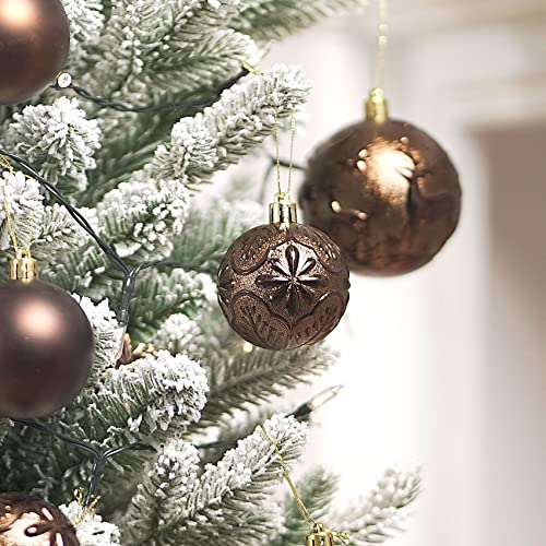 Brown Shatterproof Christmas Ornaments (32 Count)