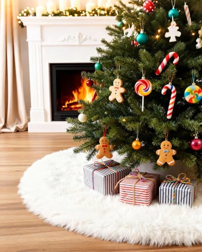 48 Inches Faux Fur Christmas Tree Skirt