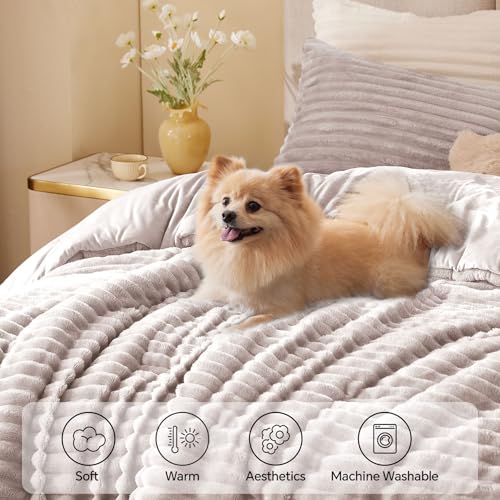 Fleece Queen Comforter Set