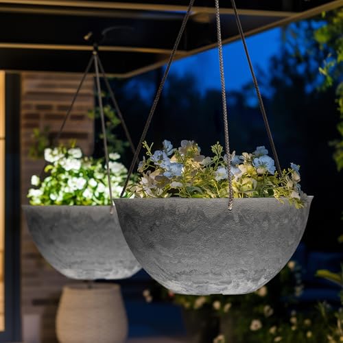 Hanging Planter Baskets for Outdoor Plants (2 Count)