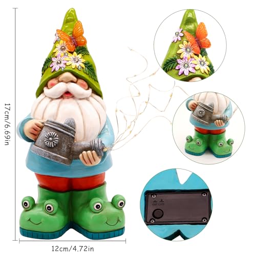 Solar Garden Gnome Statue