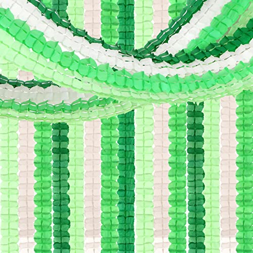 Green White Party Decorations Streamers Garland (12 Count)