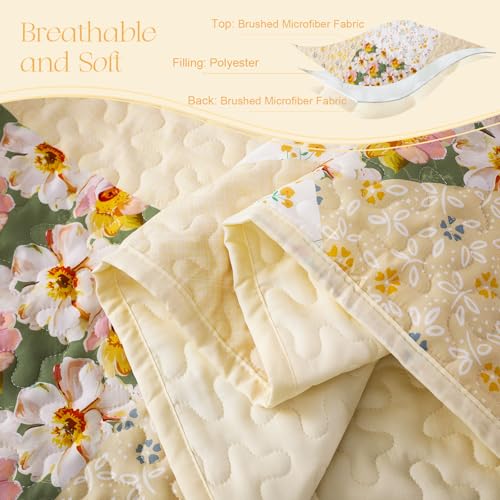 Reversible Boho Quilts Queen Size Yellow
