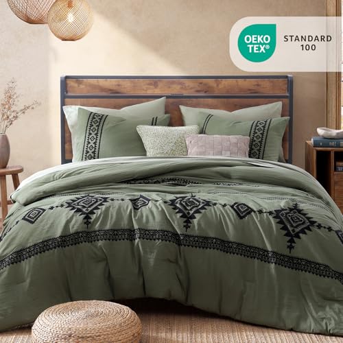 Embroidery Full Size Comforter Set 7 Pieces Western Bed in a Bag